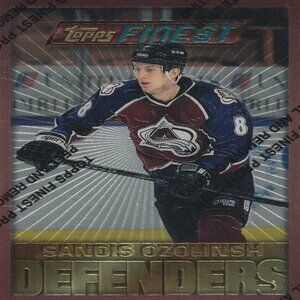 Sandis Ozolinsh - 1996 Topps Finest Defenders Hockey Card